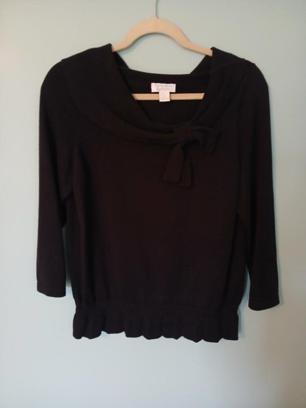 Sweater, black, 3/4 sleeve